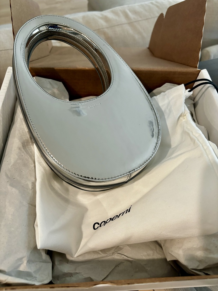 COPERNI -MIRRORED SYNTHETIC MINI SWIPE BAG SILVER